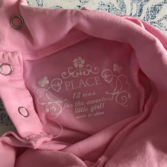 The Children's Place pink long sleeved Onesie Baby Girls Size 12 months - Picture 5 of 5